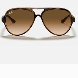 Ray-Ban Women's Cats 5,000 Pilot Aviator Matt Havana Light Brown New